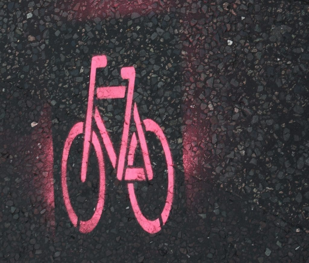bike graffiti pink