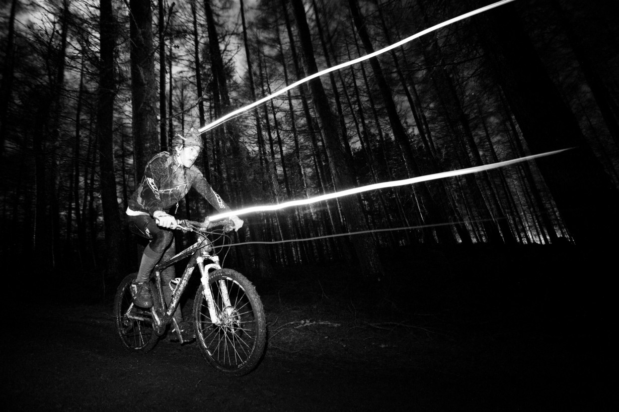 strathpuffer night ride bike forest
