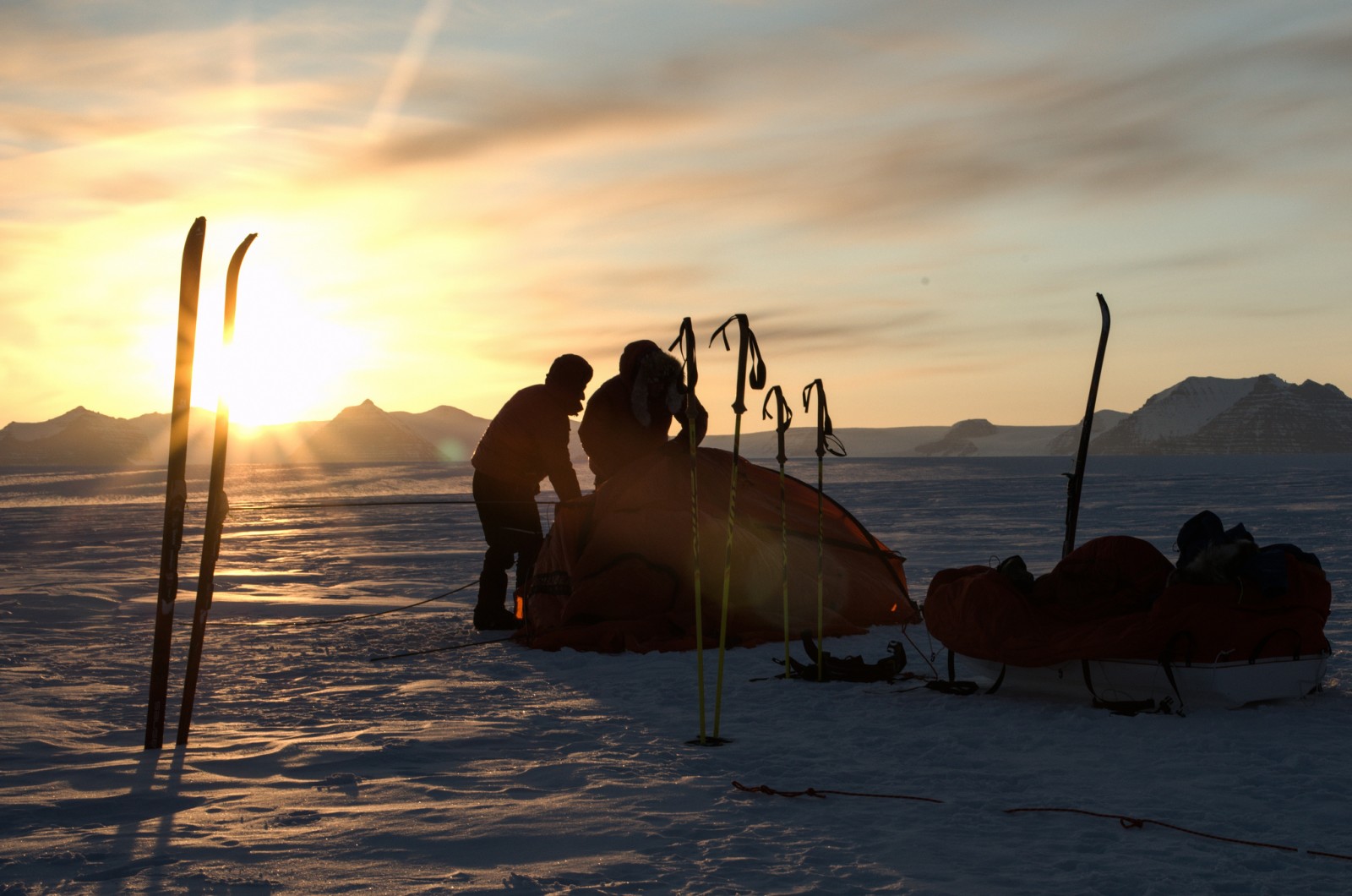 Greenland tent in sunshine