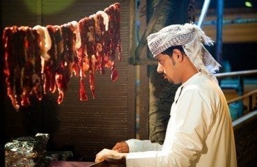 oman food arab cooking meat man
