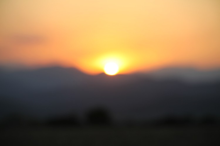 blurred sunrise