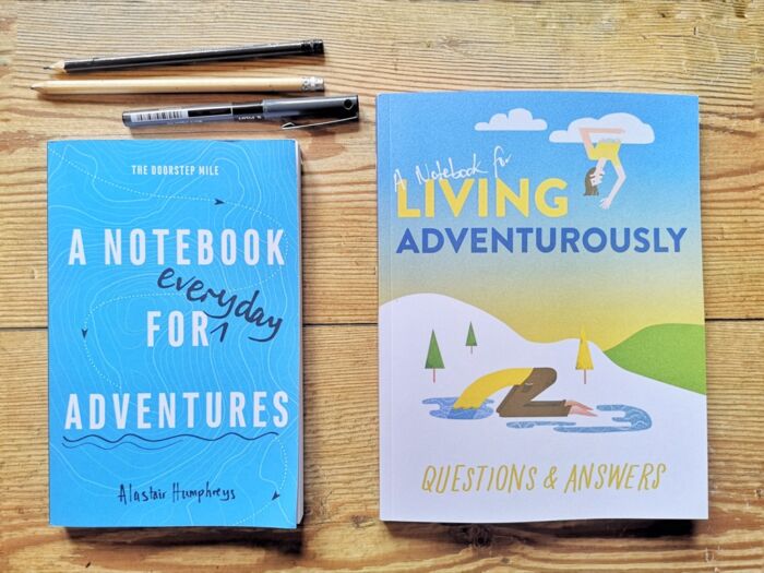 Books by Alastair Humphreys - Notebook Bundle - Cover on Wooden Floor