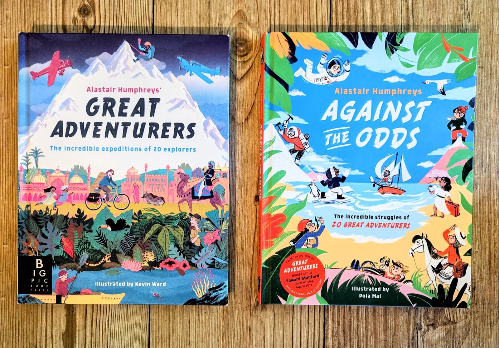 Books by Alastair Humphreys - Kids Picture Book Bundle - Cover on Wooden Floor