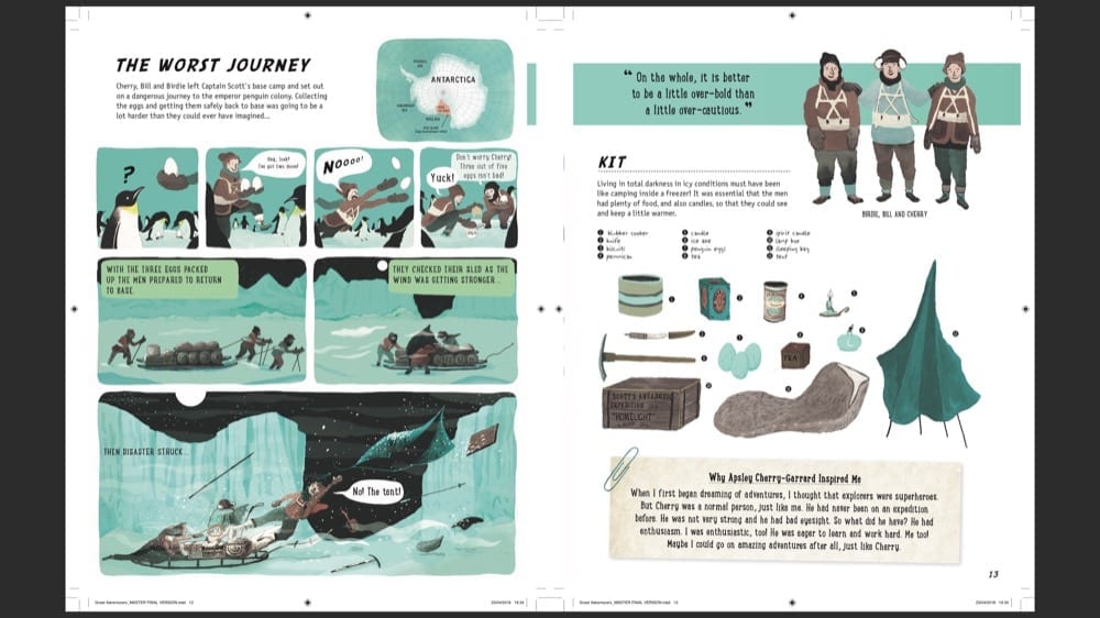 Books by Alastair Humphreys - Great Adventurers - A Selection of Pages and Images from the Book