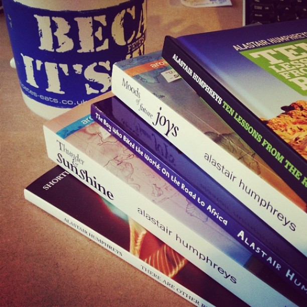 Decided my writing shed needed to have some books in it. A bit embarrassed that these were the first ones I brought in! #shed