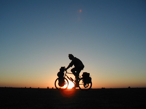 Sunset cycling in Sudan