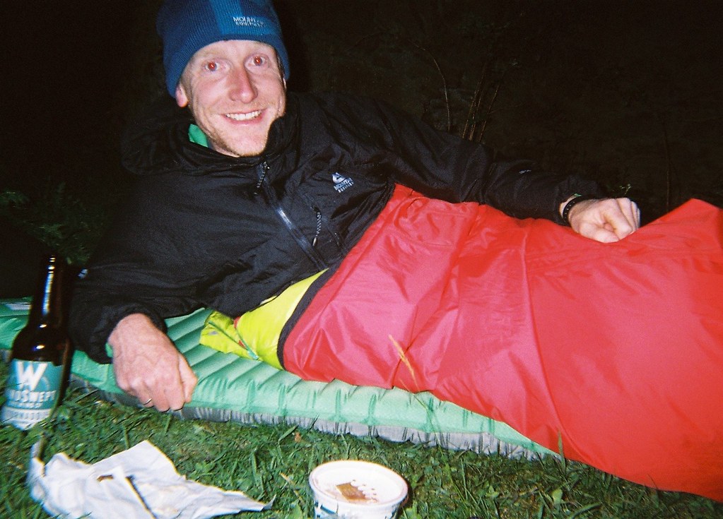 Sleeping on an island in a loch with Marin