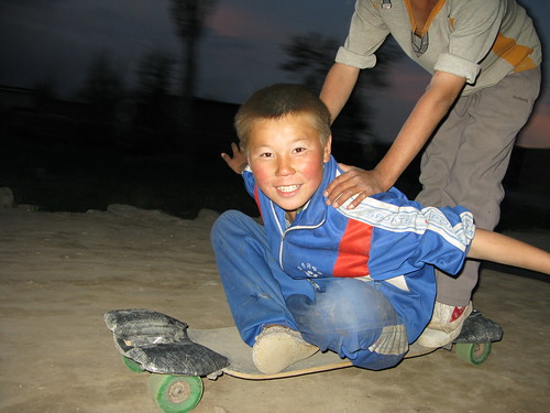 Enthusiastic Kazakh family in Gotsugu, Xinjiang Province, China