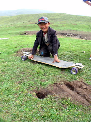Tibetan family near Erbou, Qinghai Province, China