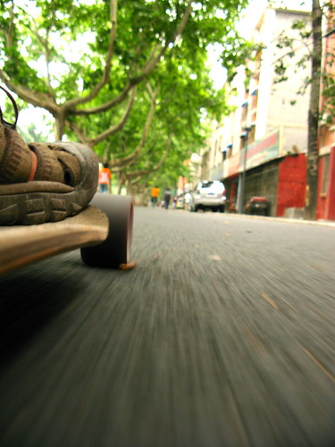 Smooth fast skating in Xi'an, Shaanxi Province, China