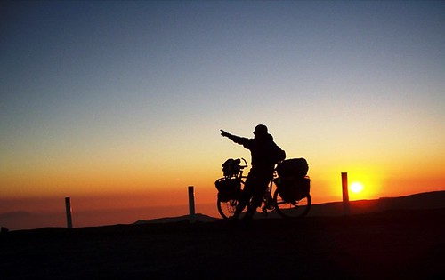 Sunset high in the Andes above Nazca Peru