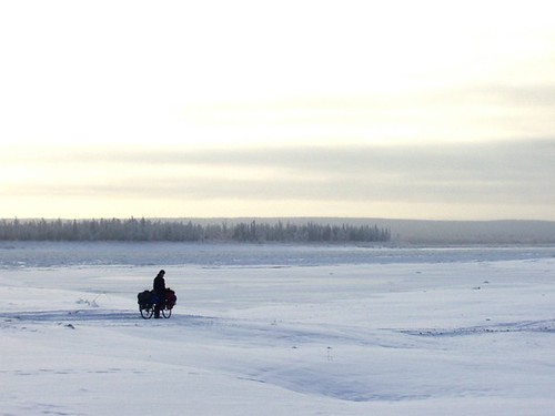 cycling through Siberia in winter