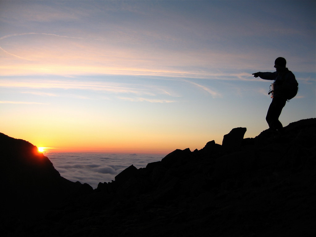 Sunset on Scafell: the highest point in England
