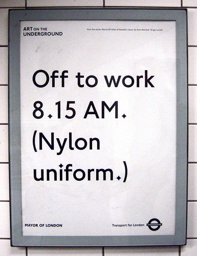 Off to work 8.15 AM. (Nylon uniform.)
