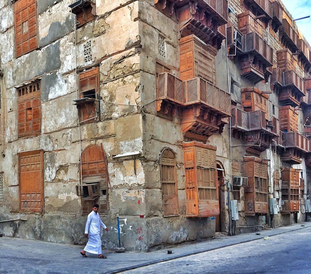 Strolling the streets of old Jeddah. Excited by my first visit to Saudi Arabia.