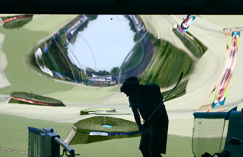 At the driving range