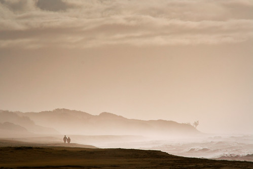 Hawaii beach at dusk