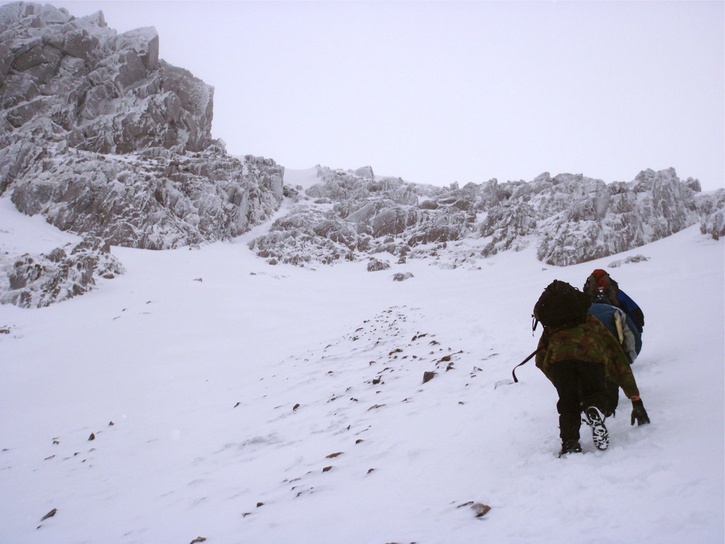 Winter climb on Scafell Pike