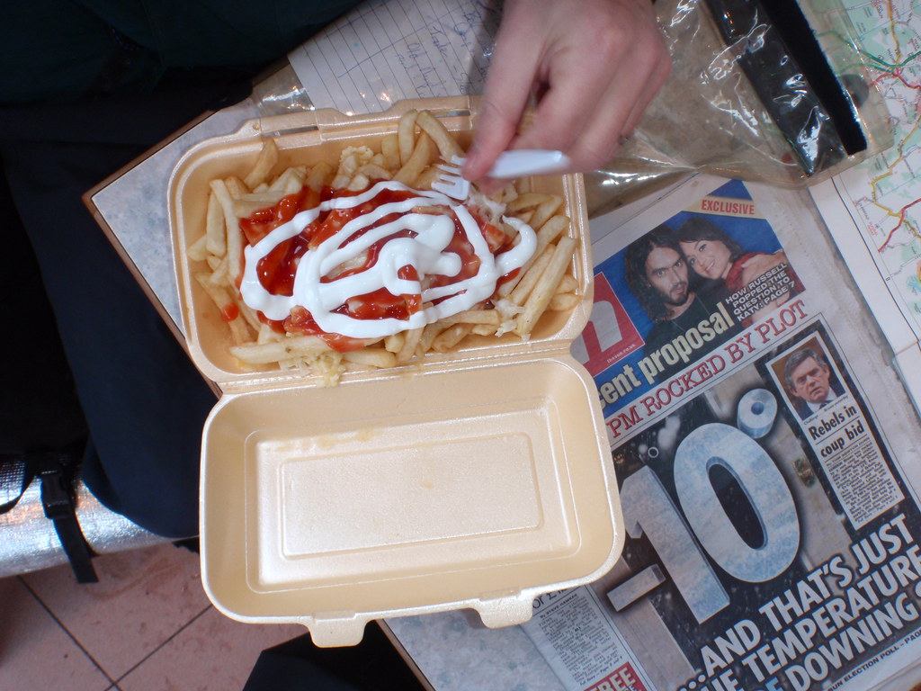 Walking a lap of the M25 - chips and news of cold weather