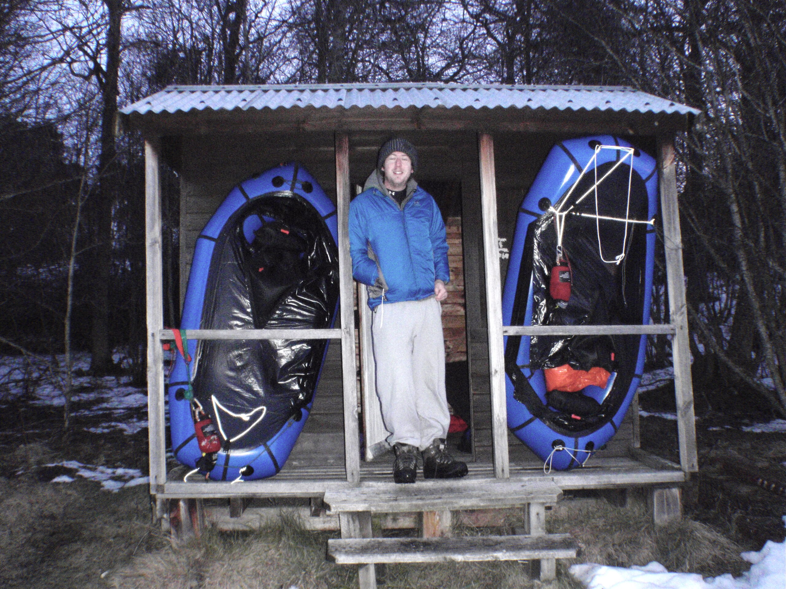 Across Scotland by foot and packraft - the fishing hut we gatecrashed for two nights