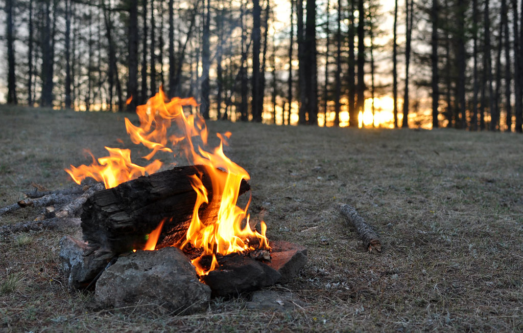 Evening campfire