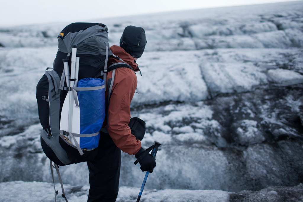 Crossing the Hofsjökull glacier, Iceland