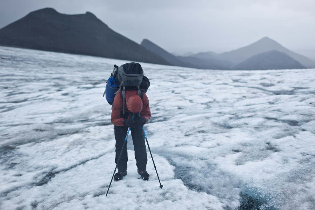 Crossing the Hofsjökull glacier, Iceland