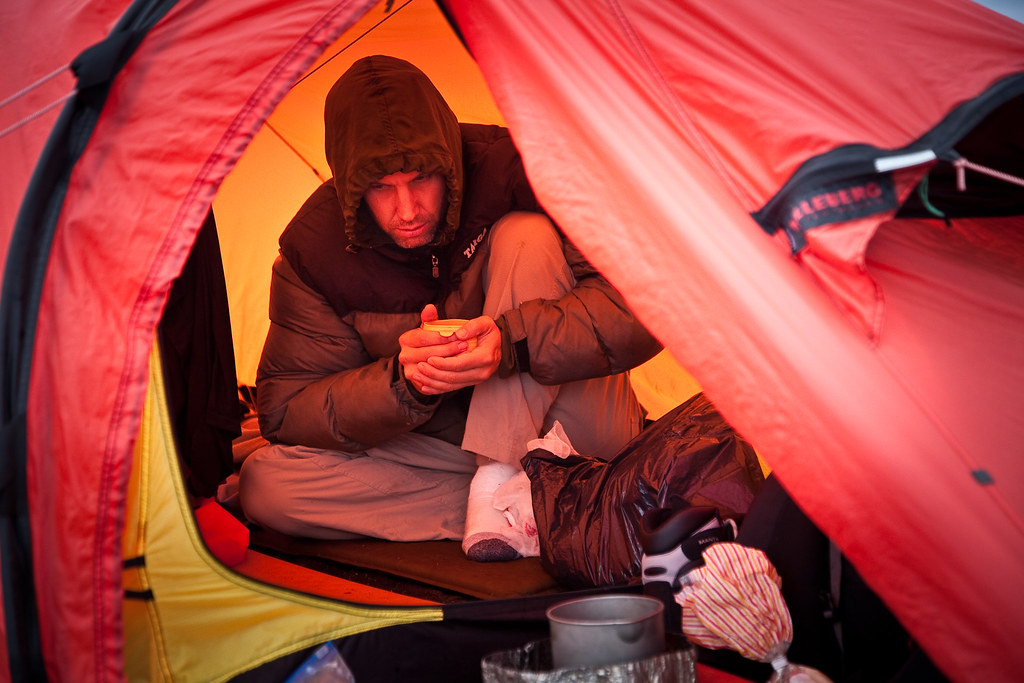 Freezing cold after a day on a glacial whitewater river