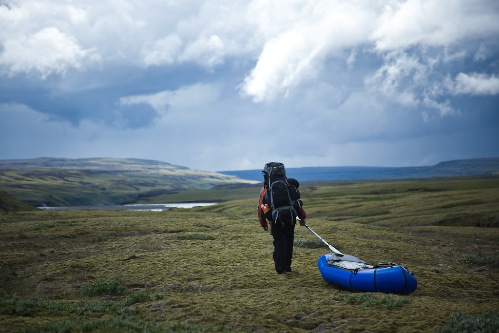 Portaging round waterfalls