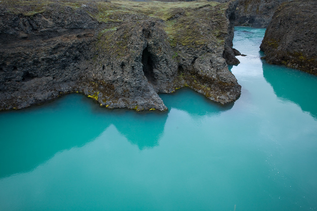 Bright blue river