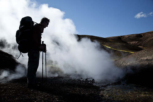 The steaming, bubbling start of our next river, the Markarfljot.
