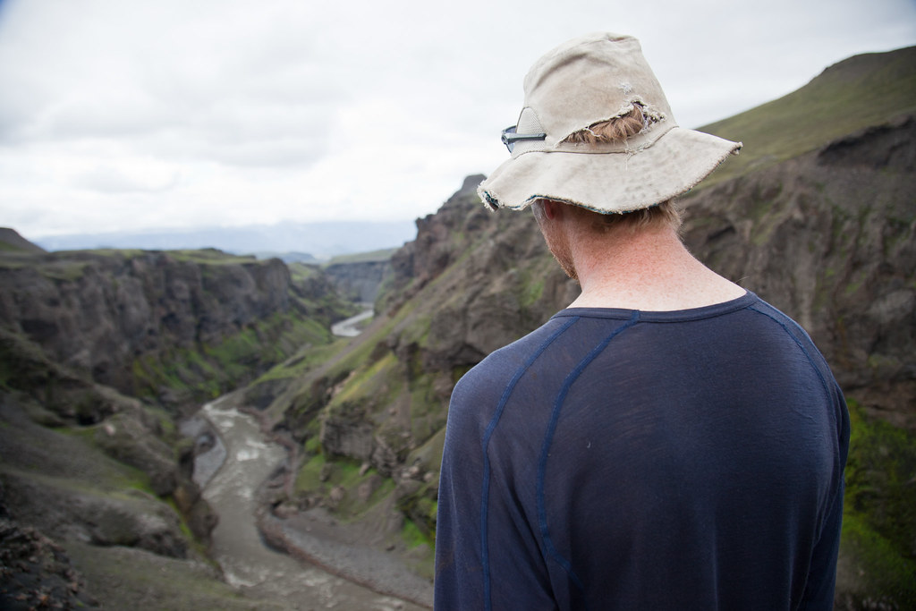 Scouting the canyon to see if it is paddle-able