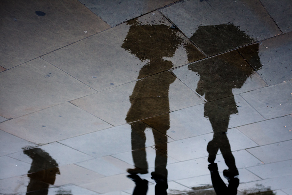 Rain in Trafalgar Square