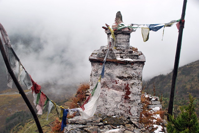 stupa in the Himalayas at 13,500ft, Sikkim
