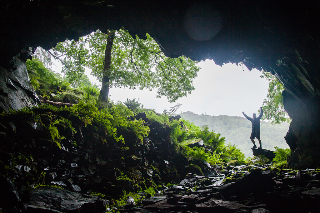 Sleeping in a cave