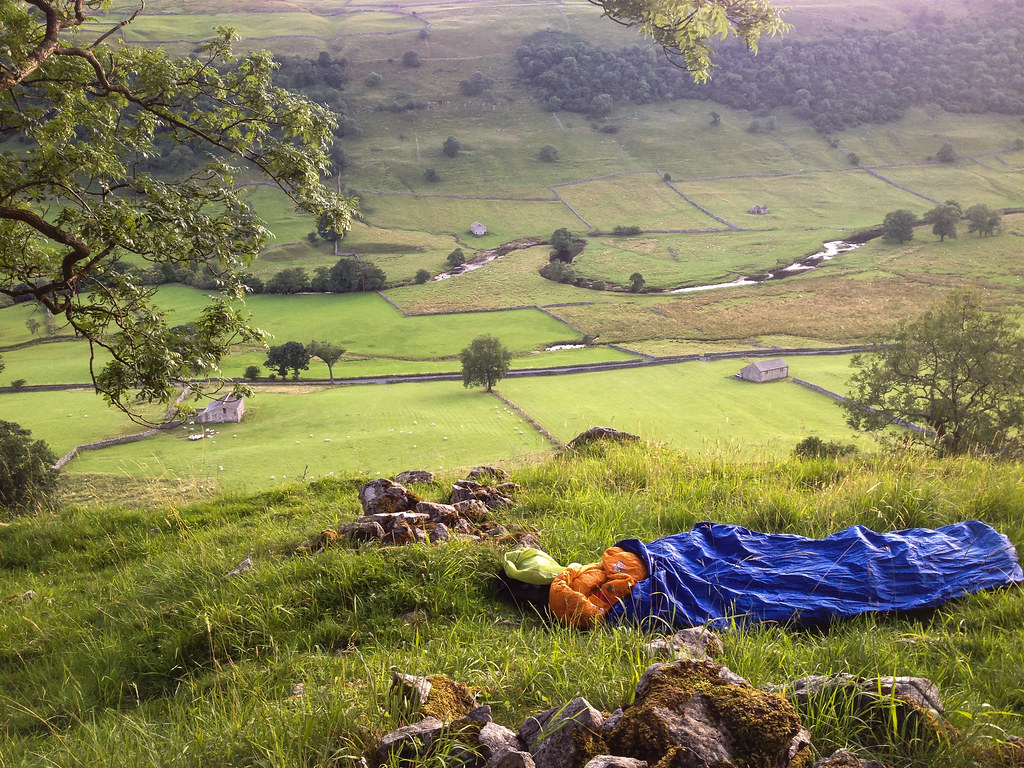 Sleeping on a hilltop near Kettlewell
